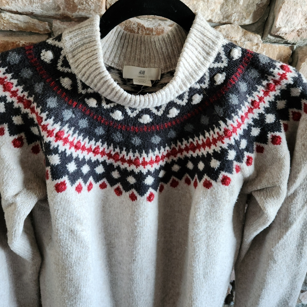 Beige Patterned Sweater Women - Picture 5 of 8